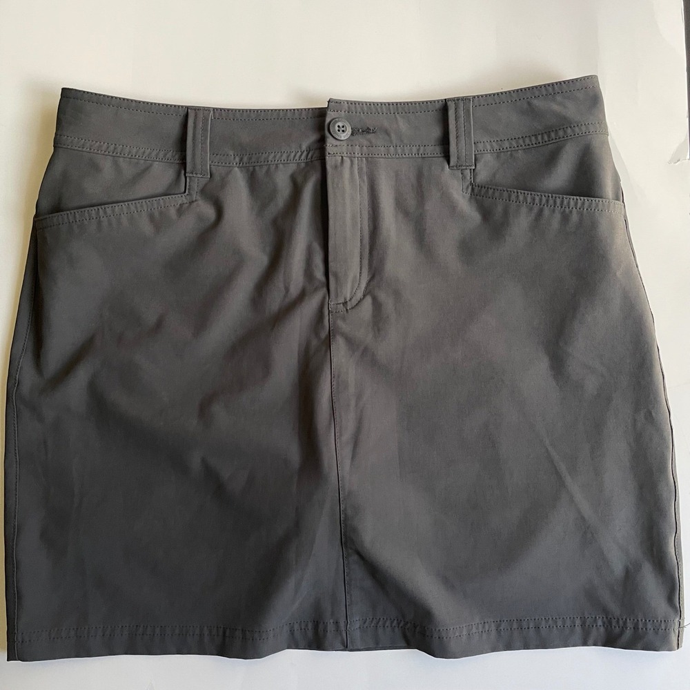 Eddie Bauer Skort Women 8 Gray Active Hiking Travel Skirt Shorts Gorpcore Travel